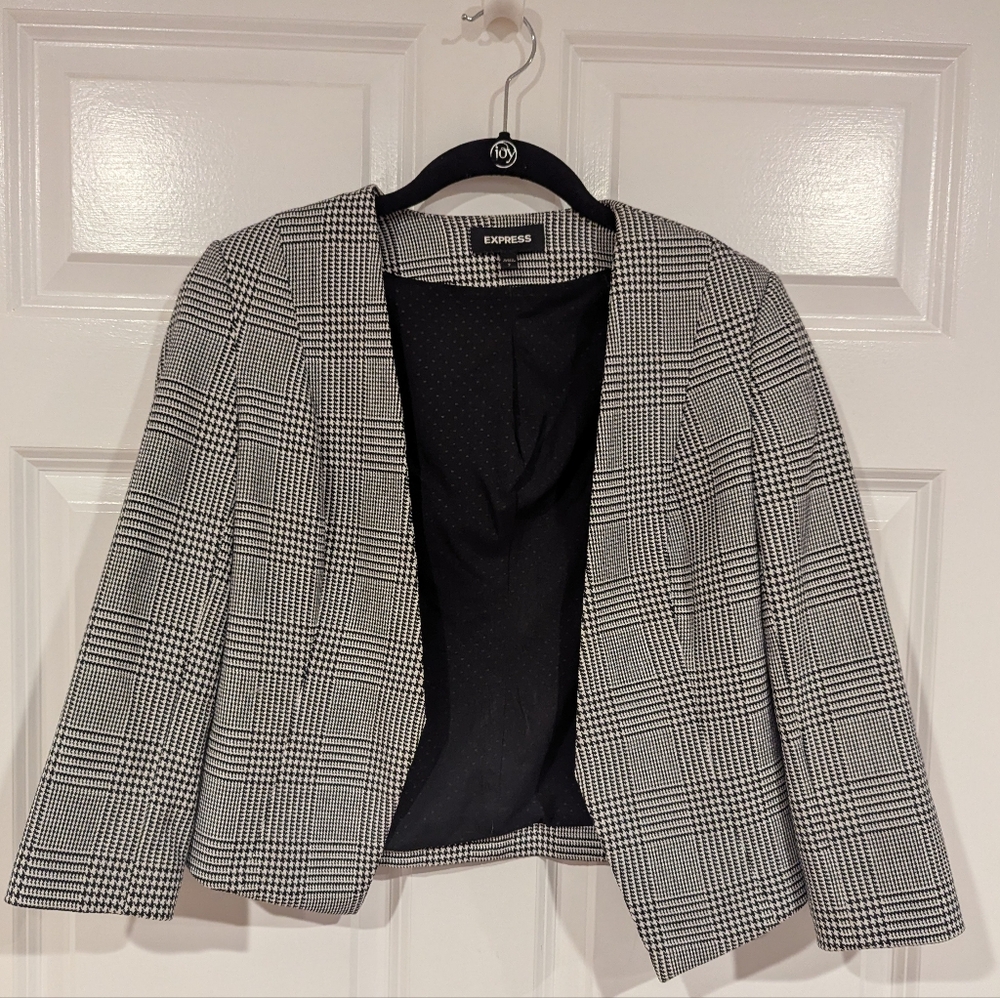 Express Women's Checkered Blazer Size 2